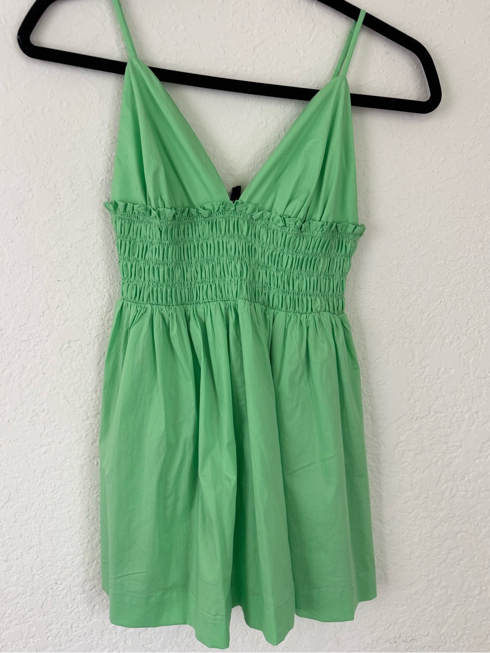 Cotton Candy LA Bright Green Cinched Waist Tank Dress-S